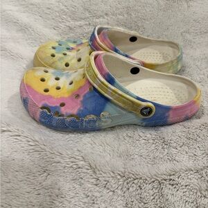 Crocs Womens Classic Tie Dyed Clogs Size 11